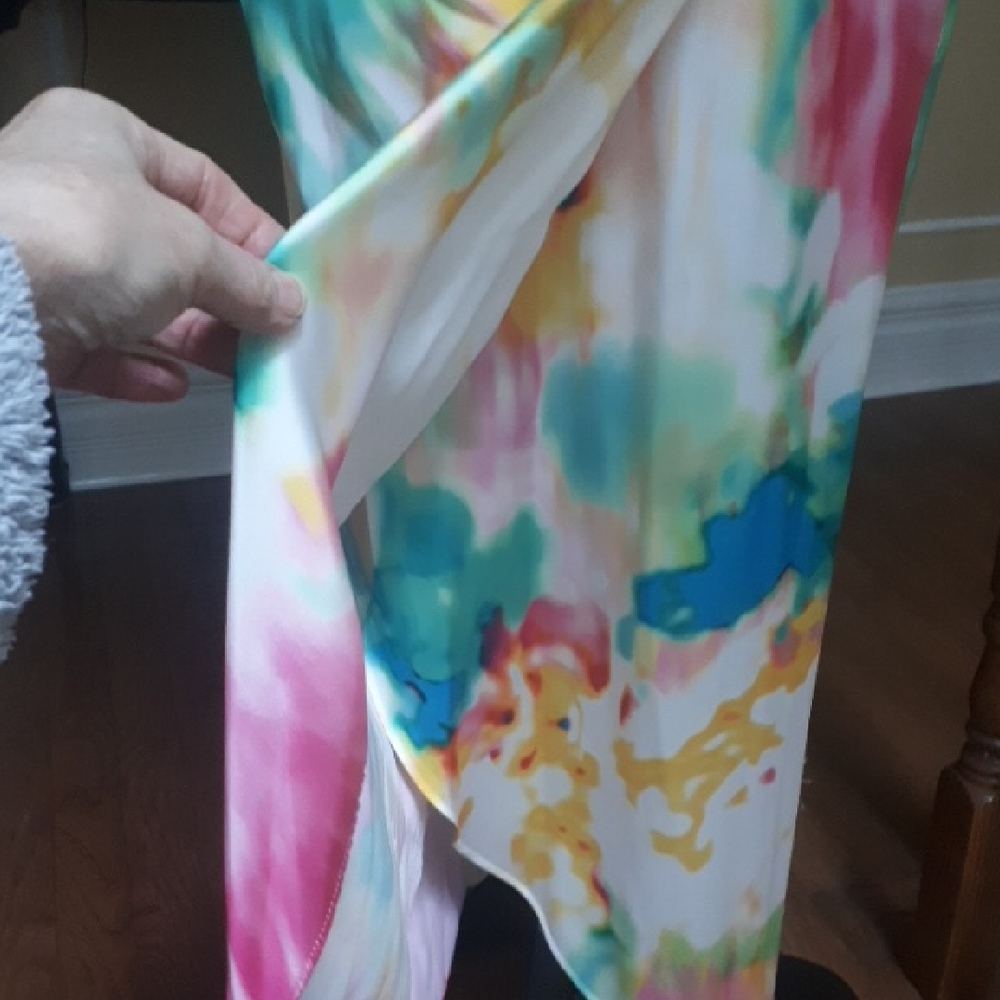 Zara One Shoulder Multicolor Dress - Picture 7 of 9